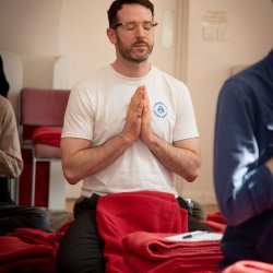 Meditating man