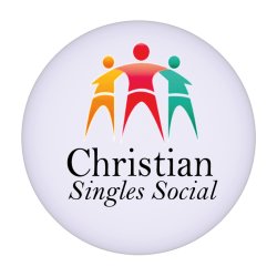 Christian Singles Social logo with three stylised figures above the event name
