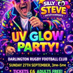 ✨ UV Glow Party at Darlington Rugby Football Club! ✨