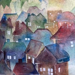 Watercolour and mixed media: Abstract Designs