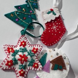 Embroidered Christmas Decorations Workshop