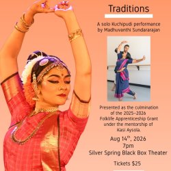 Presented as the culmination of the 2025-2026 Folklife Apprenticeship Grant under the mentorship of Kasi Aysola. Aug 14th, 2026, 7pm, Silver Spring Black Box Theater