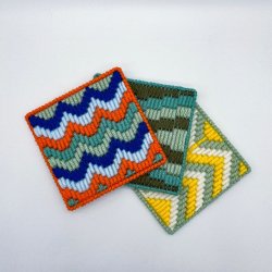Bargello Needlepoint Embroidery Coaster Workshop