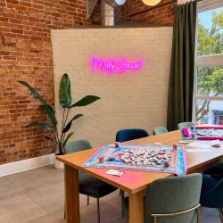 Women playing Mahjong
