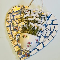 Recycled Crockery Mosaic Wall Hanger