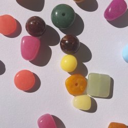 Various colourful vintage beads