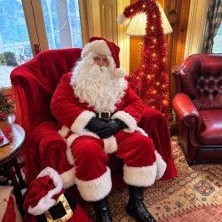 Santa Sat in his chair