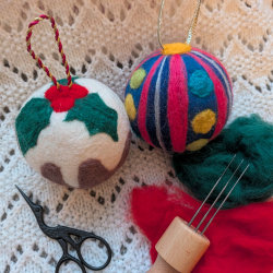 Needle Felted Christmas Bauble