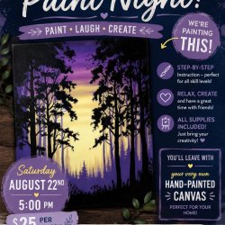 Savings Saturday  $25 Paint Class "Mysterious Forest"