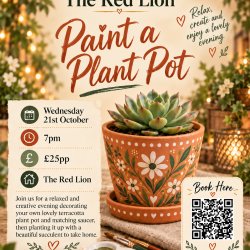 Paint a pot at The Red Lion