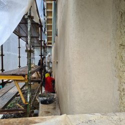 Lime plaster mixing