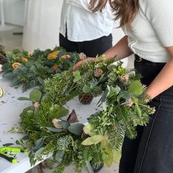 Luxury Christmas wreath making workshop