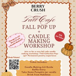 "Sip & Pour" Fall Candle Making Workshop!