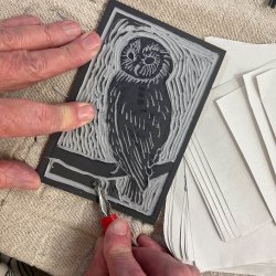 Lino Printed Christmas Cards