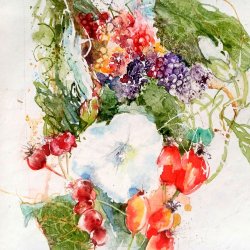 Autumn Fruits in Watercolour and Inks - Susan Neale