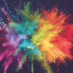 A colourful explosion in space