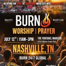 Burn in preparation for Sean Feucht worship night at the Ryman!