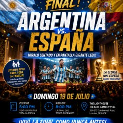 Final AGENTINA VS ESPAÑA en The Lighthouse Theatre
