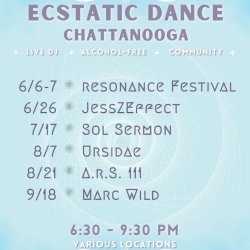 Flyer for Ecstatic Dance event