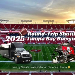 Round-Trip Shuttle to 2026 TAMPA🌴BAY BUCCANEERS🏈Home Games@Raymond James Stadium