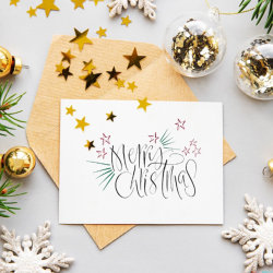 Christmas Cards with Modern Calligraphy Co