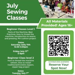Beginner Sewing Class - Level 2