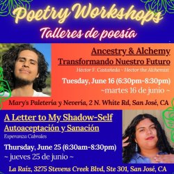 Poetry Workshops ~ Talleres de Poesía (San José, CA) June 2026