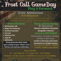 Frost Call Game Day - Charity Event with Mox Archives