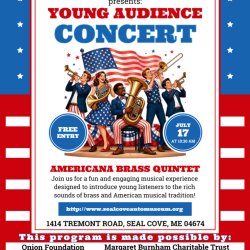 FREE YOUNG AUDIENCE BRASS QUINTET CONCERT at the Seal Cove Auto Museum - no ticket required