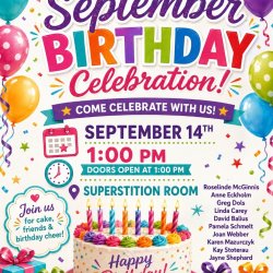 September Birthday Celebrations   ~ Superstition Room