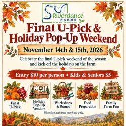 Final U-Pick & Holiday Pop-Up Weekend