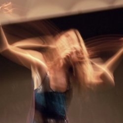 a woman moving