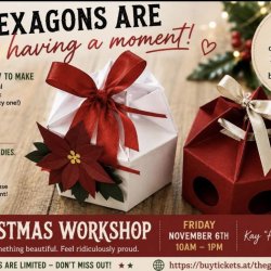 Christmas hexagon boxes with Kay Rutter
