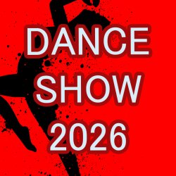 Title of show: Dance Showcase with an urban dancer with arms wide in front of an explosion of fire