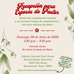 Esposas de Pastor: RECEPCIÓN en CONVENCIÓN