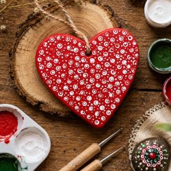 Mandal painting - hanging heart