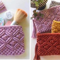 Macrame Make-Up Bag