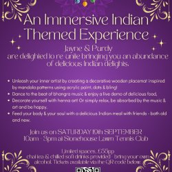 An Immersive Indian Themed Experience at Stonehouse Lawn Tennis Club  -  Plymouth
