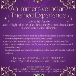An Immersive Indian Themed Experience at Stonehouse Lawn Tennis Club  -  Plymouth