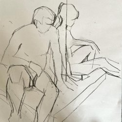 Charcoal sketch by Polly Parish