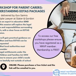 Workshop for Parent Carers: EHCP Appeals & Tribunals – Know Your Rights, Be Prepared