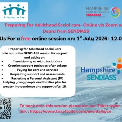 Online SENDIASS Session With Debra - Preparing for Adulthood Social Care