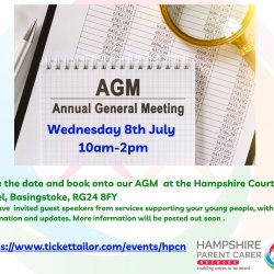 Hampshire Parent Carer Network Annual General Meeting 2026