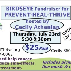 PREVENT-HEAL-THRIVE Fundraiser At BIRDSEYE Hosted By CECILY ATHENIAN