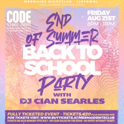 CODE - End of Summer - Back to School Party