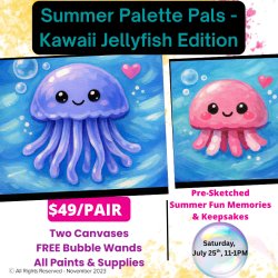 Summer Palette Pals - Kawaii Jellyfish Edition: FREE BUBBLES!