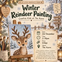 Paint a reindeer at The Acorn
