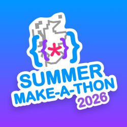 The Prewired logo, an asterisk inside of two sets of curly braces overlaid on a pixelated map of Scotland, with the text "Summer Make-a-Thon 2026"