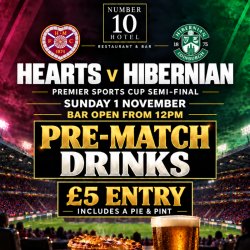 Hearts v Hibernian - Pre-Match Beer Garden - Sunday 1 November