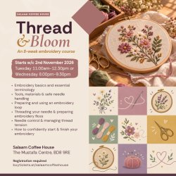 Thread & Bloom - 8-week embroidery course